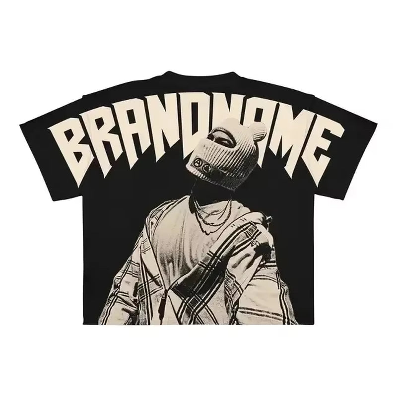 Hip Hop Goth Oversized T Shirt Graphic Print Y2K Top Harajuku Punk Diverse Men and Women Graphic T Shirts New Streetwear Tops