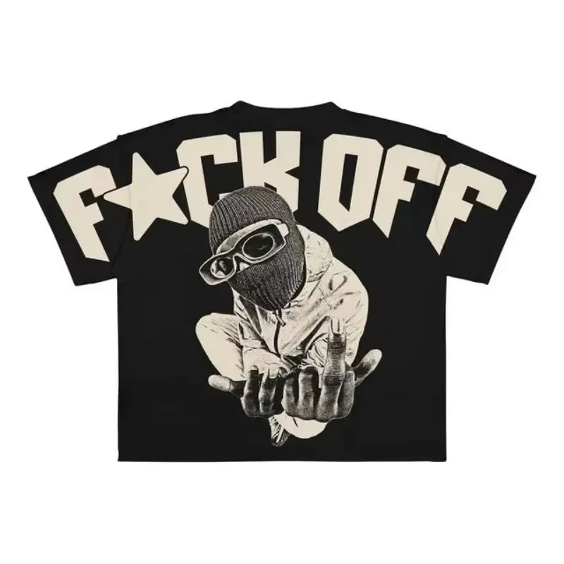 Hip Hop Goth Oversized T Shirt Graphic Print Y2K Top Harajuku Punk Diverse Men and Women Graphic T Shirts New Streetwear Tops