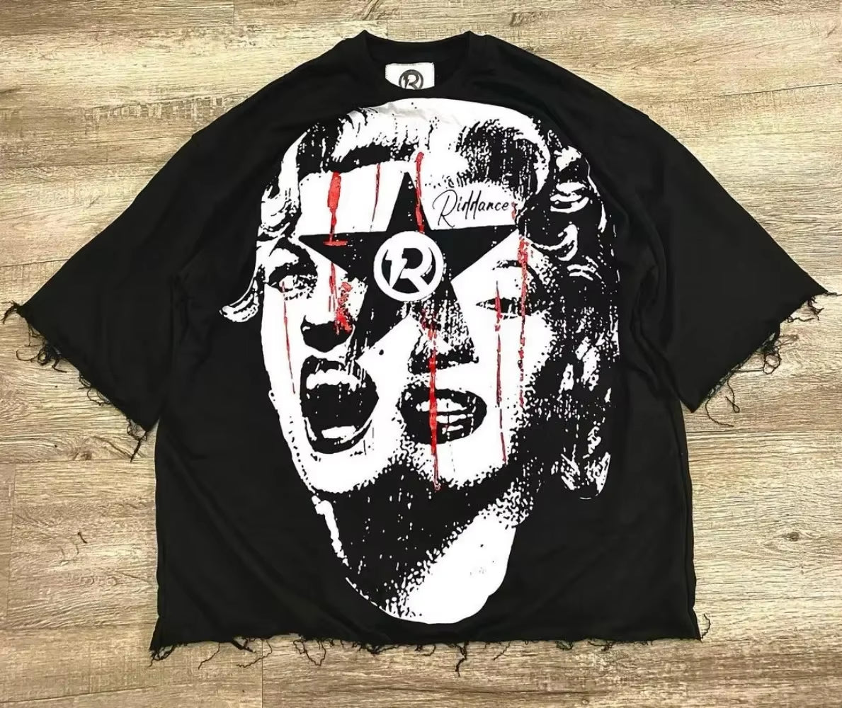 Hip Hop Y2K Tops 2024 Oversized Printed Graphic T Shirts Harajuku Gothic Men and Women Summer T-Shirt Casual Streetwear Clothes