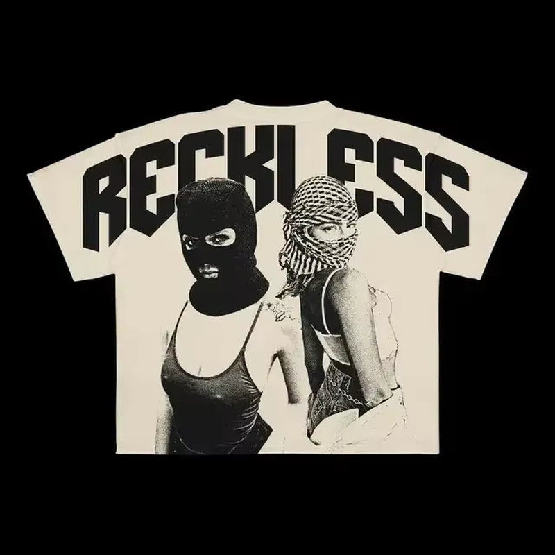 Hip Hop Goth Oversized T Shirt Graphic Print Y2K Top Harajuku Punk Diverse Men and Women Graphic T Shirts New Streetwear Tops